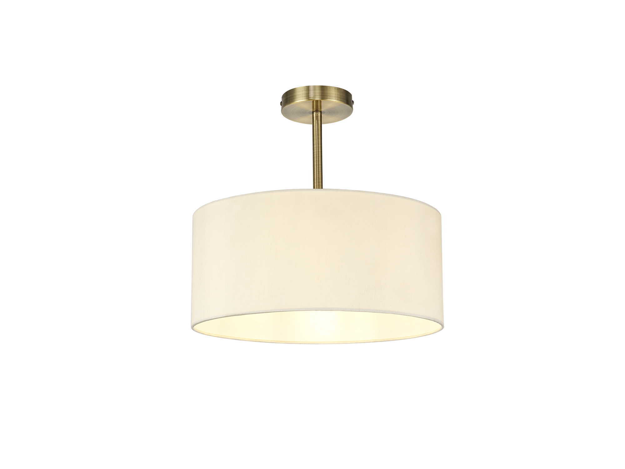 Baymont 40cm Semi Flush 1 Light Antique Brass, Ivory Pearl DK0167  Deco Baymont